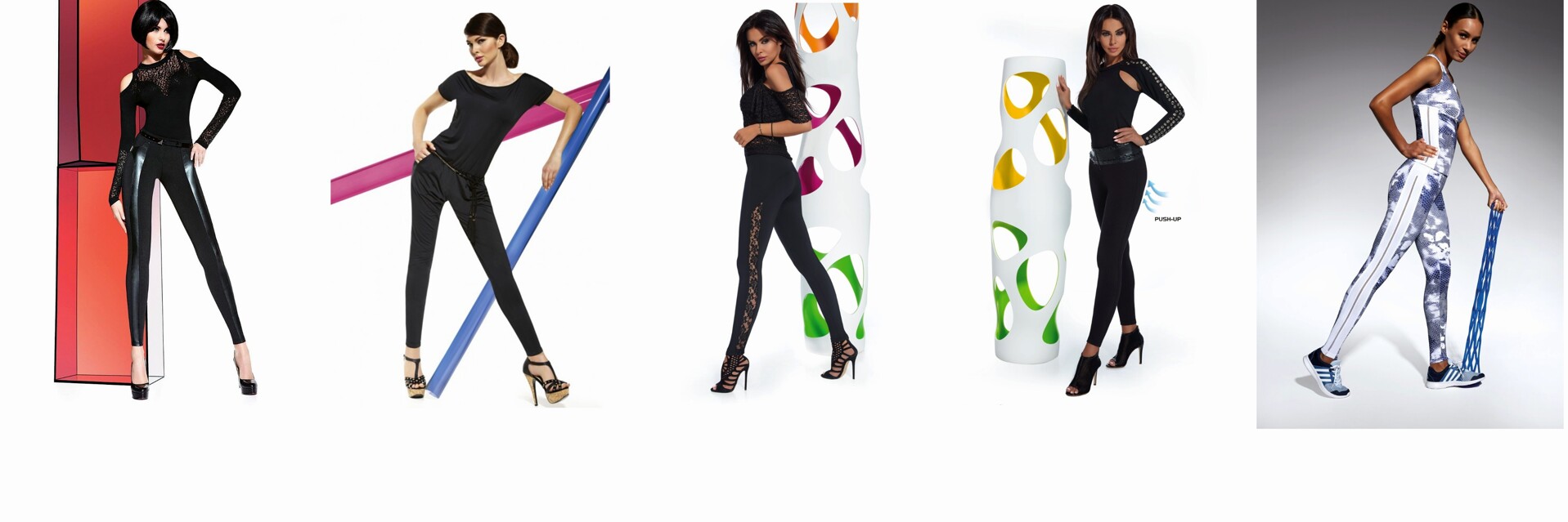 Dámske kožené legíny plus size