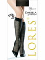 Vzorované podkolienky so zamatovým povrchom DANIELA 40 DEN Lores