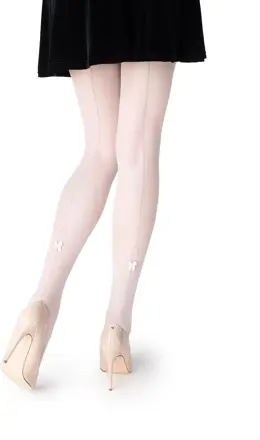 Női harisnyanadrág díszített hátsó varrással és csipkés derékrésszel GUCCI G02 20 DEN Marilyn