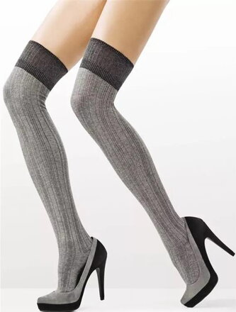 Dámske bavlnené nadkolienky s rebrovaným vzorom ZAZU C99 80 DEN Marilyn