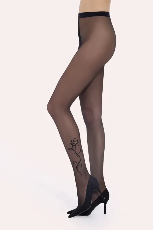 Látványos rózsamintás harisnya FLORETTE 20 DEN Knittex