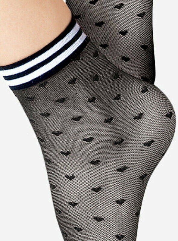 Farebné ponožky so srdiečkami GIOCO 20 DEN Lores