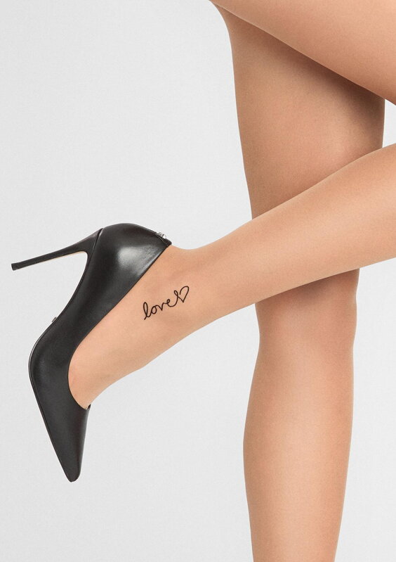 LOVE feliratos és szívecskés harisnya ALLURE E06 20 DEN Marilyn